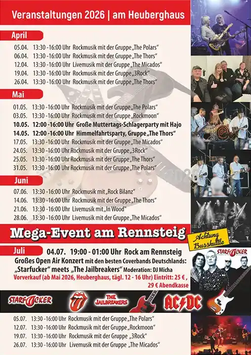 Veranstaltungen 2026 - 1 Halbjahr